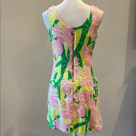 Lilly Pulitzer Floral Sleeveless Dress - Pink, Green, Yellow Sz 6 - Picture 4 of 6
